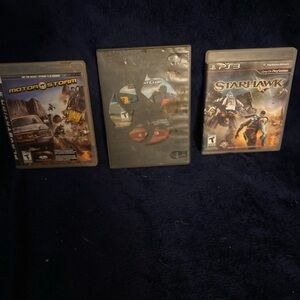 Sony PS3 Game Cases with Starhawk and MotorStorm Covers - Black